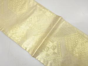 佐賀錦　亀甲尽くし模様織り出し　全通袋帯